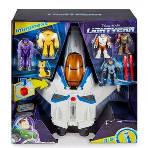 Imaginext Disney Pixar Lightyear Fisher-Price Spaceship & Figures Lights Sounds